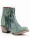 Ferrini Women's Fringe Round Toe Ankle Boots Handcrafted - Turquoise