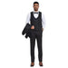 2026 Black Paisley 3pc Men's Suit Tuxedo by Tazzio