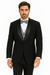 Tux Men'S Tuxedo Shawl Collor Super 120'S Suit + Shirt + Any Color Bow Tie - 100% Percent Wool Fabric Suit - Worsted Wool Business Suit