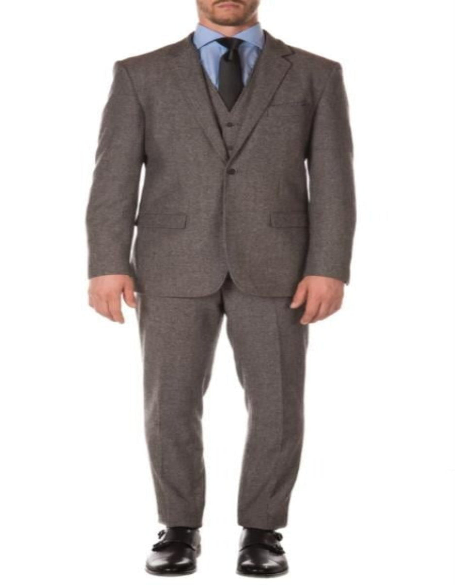 Tweed 3 Piece Suit - Tweed Wedding Suit Mens Grey Matching Super Slim Pant With Unhemmed Bottom Designer Cheap Priced Men'S Slim Fitted Suit - Skinny Fit Suit main image 1