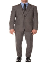 Tweed 3 Piece Suit - Tweed Wedding Suit Mens Grey Peaky Blinders Fashion Clothing Suits