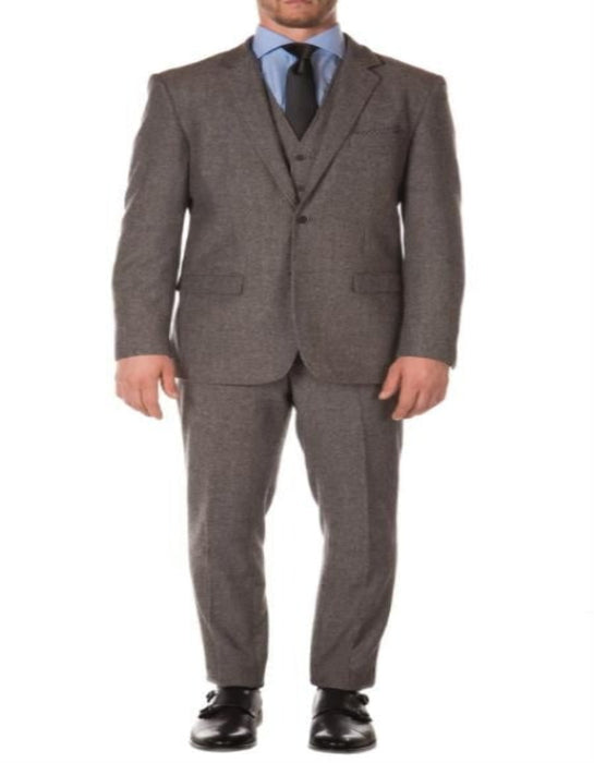 Tweed 3 Piece Suits - Tweed Wedding Suit Mens Grey Peaky Blinders Fashion Clothing Suits