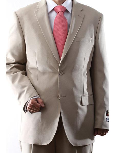 Bolzano Men's Two Button Dual Side Vents Solid pattern 100% Polyester Suit