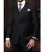 Statement Confidence Men'S Black 3 Piece 2 Button Italian Designer Fine Brands Best Italian Style Cut Suits