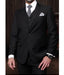 Statement Confidence Men'S Black 3 Piece 2 Button Italian Designer Fine Brands Best Italian Style Cut Suits