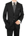 Men's Modern Fit Suits Black 2 Button Full Lining Side Vents Peak Lapel Suit