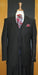 Two Button Black Flat Front three piece suit