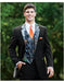 Men'S Black Slim Fit 2 Button Full Sleeve Camo Print Wedding Tuxedo Suit