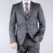 Tiglio Suit - Signature Menswear Wool Fabric SuitsOutlet - Men's Slim Fit patterned Black 2-button Suit - High End Suits - High Quality Suits