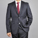 Mantoni Suit - Signature Menswear Wool Fabric SuitsOutlet - Men's Black 2-Button Slim-Fit Suit - High End Suits - High Quality Suits