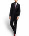 Slim Fitted Brand 2 Button Solid Color Wool Suit Flat Front Slacks
