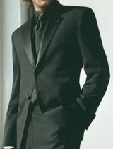 2-Button Package Deal High Quality Tuxedo + Black Shirt + Black Tie