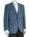 Microsuede Men's Polyester Double Vent 2 Button Classic Fit Blue Blazer