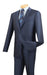 Men'S Formal Wear Midnight Blue Trim Fit Suit ~ Two Button Peak Lapel Tuxedo