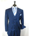 Men's Shadow Stripe Style Two Buttons Blue Vested Suit, $180, 44R