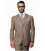 Men's 2 Button Pleated Pants Vested 3 Piece Fine Brands Best Italian Style Cut Suits 100% Bronze ~ Camel - 100% Percent Wool Fabric Suit - Worsted Wool Business Suit
