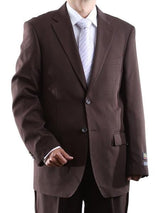 Bolzano Men's Fully Lined 2 Buttons 100% Polyester Dress Suit