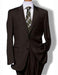 Men's Two Button Brown Pinstripe Cheap Priced Business Suits Clearance Sale