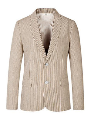 Men's Medium Brown 2 Button seersucker ~ sear sucker Sport Coat Cheap Priced Blazer Jacket For Men Online