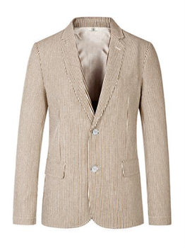 Men's Medium Brown 2 Button seersucker ~ sear sucker Sport Coat Cheap Priced Blazer Jacket For Men Online