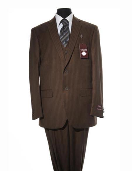 Men'S Elegant White Shadow Tone On Tone Pinstripe Available In 2 Button Vested Suit