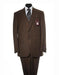 Men's Brown Pinstripe Design  2 Button Suit With Matching Vest