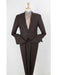 Men's 100% Real Wool Dark Brown 2 Button  Pleated Wide Leg Pants Online Discounted Suit