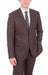 Brown Window Pane Plaid 2 button suit - 100% Percent Wool Fabric Suit - Worsted Wool Business Suit