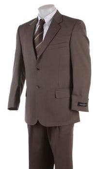 Men'S 2 Button English Brown Super Business Business ~ Wedding 2 Piece Side Vented 2 Piece Suits For Men
