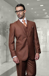 Men's Big Size Vested Suits 2 Button Wool Suits Rust if not Light Brown