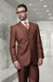 Men's Big Size Vested Suits 2 Button Wool Suits Rust if not Light Brown
