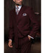 Statement Confidence Men's Burgundy ~ Wine ~ Maroon Suit  3 Piece 2 Button Italian Designer Fine Brands Best Italian Style Cut Suits