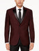 Black and Burgundy ~ Wine ~ Maroon Suit Slim Fit Tuxedo For Men's