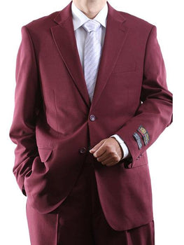 Bolzano Men's 100% Polyester 2 Button Fully Lined Dress Suit
