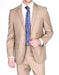 Mantoni Suit - Signature Menswear Wool Fabric SuitsOutlet -  Brand Men's Two Button  Solid Double Vent Camel Suit- High End Suits - High Quality Suits