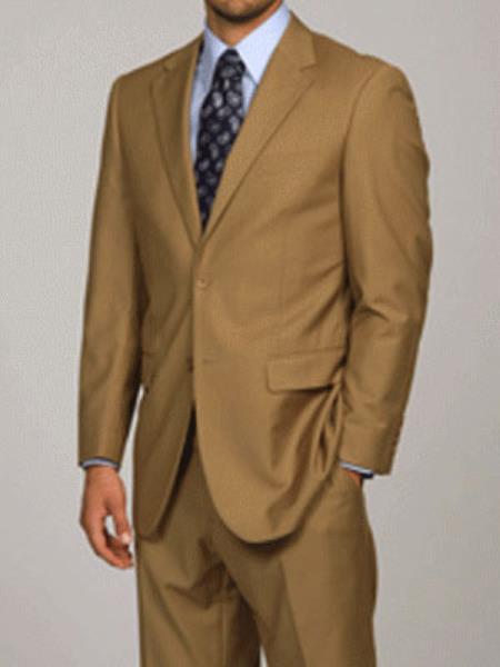Giorgio Fiorelli Suit Men's Giorgio Fiorelli Camel 2-Button  Double Vent Modern Fit Suits Suit