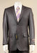 Men's Charcoal 2 Button patterned Mini Weave Patterned