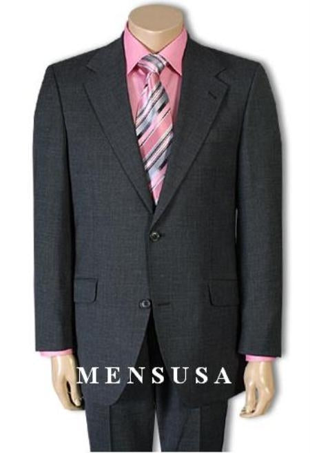 2 BUTTON COLOR CHARCOAL WITH PINSTRIPE Men's SUIT main image 1