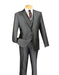 Men's Two Buttons   3 Piece Executive Charcoal Slim Fit Suit