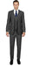 Men's Charcoal Grey 2 Button Three Piece TR Blend Suit Affordable - Discounted Priced On Clearance Sale