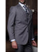Statement Confidence Men'S Charcoal Grey 3 Piece 2 Button Italian Designer Fine Brands Best Italian Style Cut Suits - Color: Dark Grey Suit