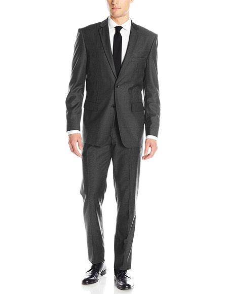 Charcoal Grey Men's Slim-Fit Suit Separates Pants main image 1