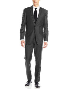 Men's Charcoal Grey 2 Button Classic & Slim Fit Blend Suits