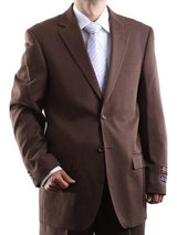 Bolzano Men's 100% Polyester Fully Lined 2 Button Dress Suit
