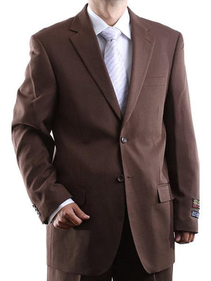 Bolzano Men's 100% Polyester Fully Lined 2 Button Dress Suit