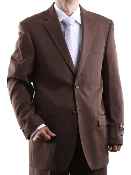 Bolzano Men's 100% Polyester Fully Lined 2 Button Dress Suit