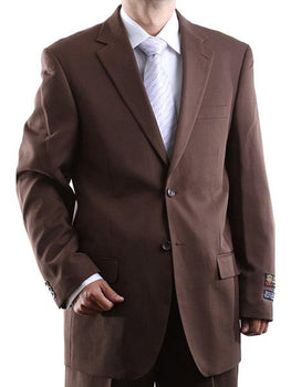 Bolzano Men's 100% Polyester Fully Lined 2 Button Dress Suit