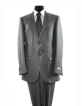 Men's Gray Two Button Suit