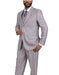 Men's Two Button Classic Fit Gray houndstooth checkered Three Piece Suit