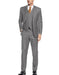 Gray 3 Pieces Suit  Side Vented Suit